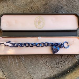 Juicy Couture Blue Banner Heart Starter Bracelet